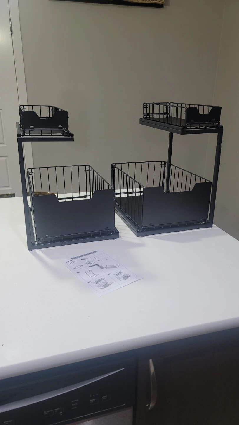2-Tier Pull-Out Storage Rack- Space-Saving, Multifunctional ... - photo 4