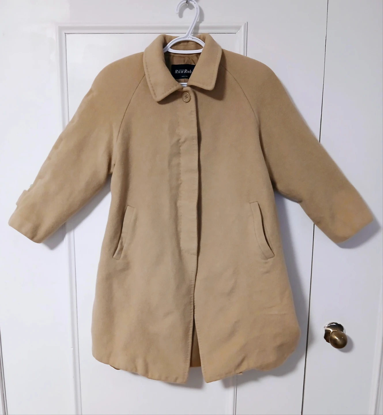 Women Large Run & Robe Beige Coat