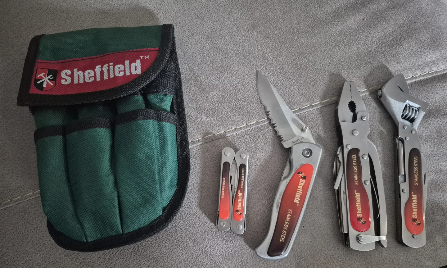 Sheffield Stainless Steel Multi-Tool Set with Pouch - photo 2