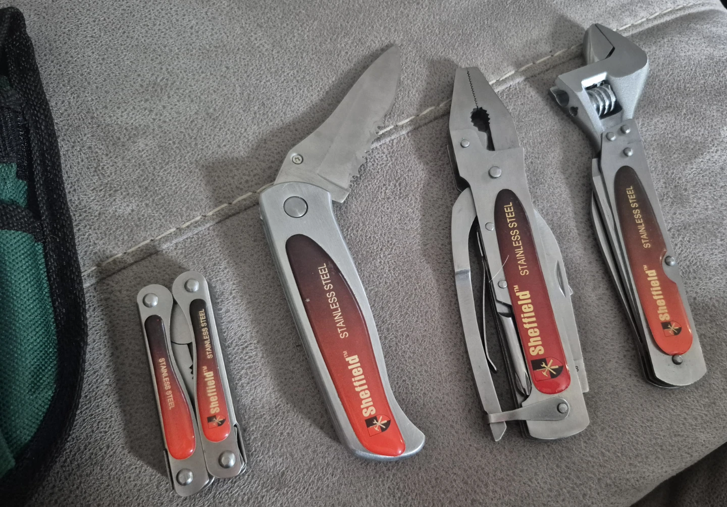 Sheffield Stainless Steel Multi-Tool Set with Pouch - photo 4