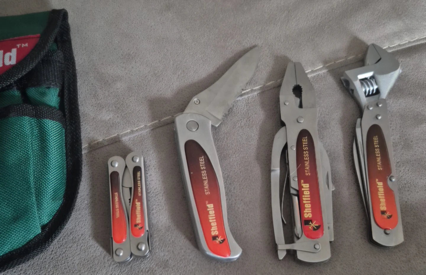 Sheffield Stainless Steel Multi-Tool Set with Pouch - photo 5