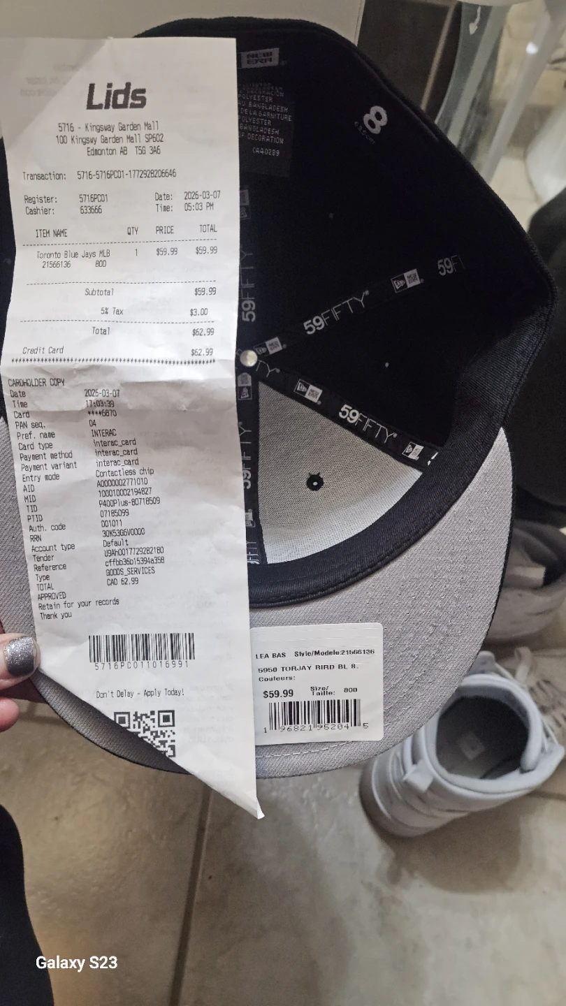 New Era Toronto Blue Jays 59FIFTY Hat Size 8 - photo 3
