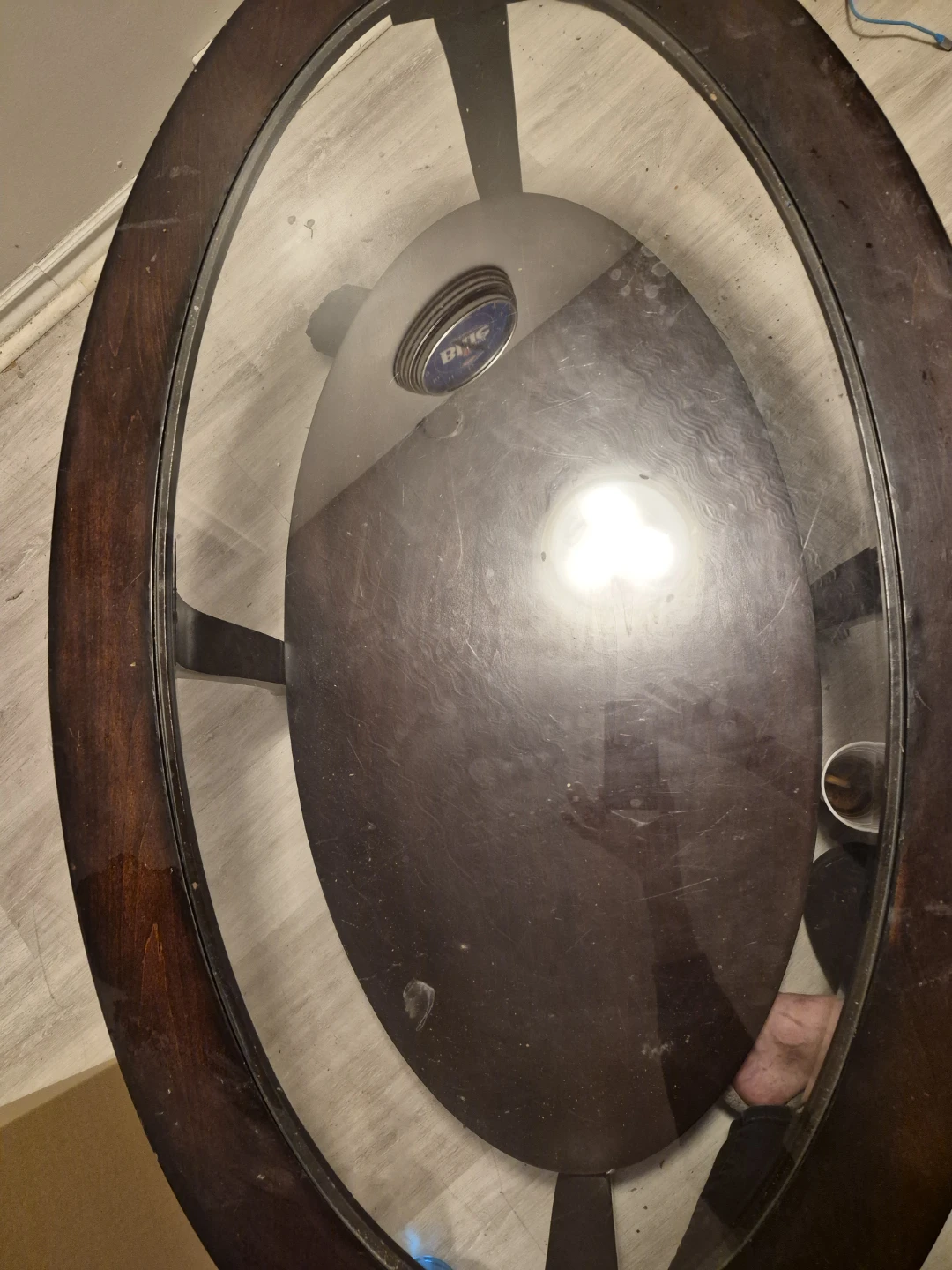 Oval Coffee Table with Glass Top - photo 2