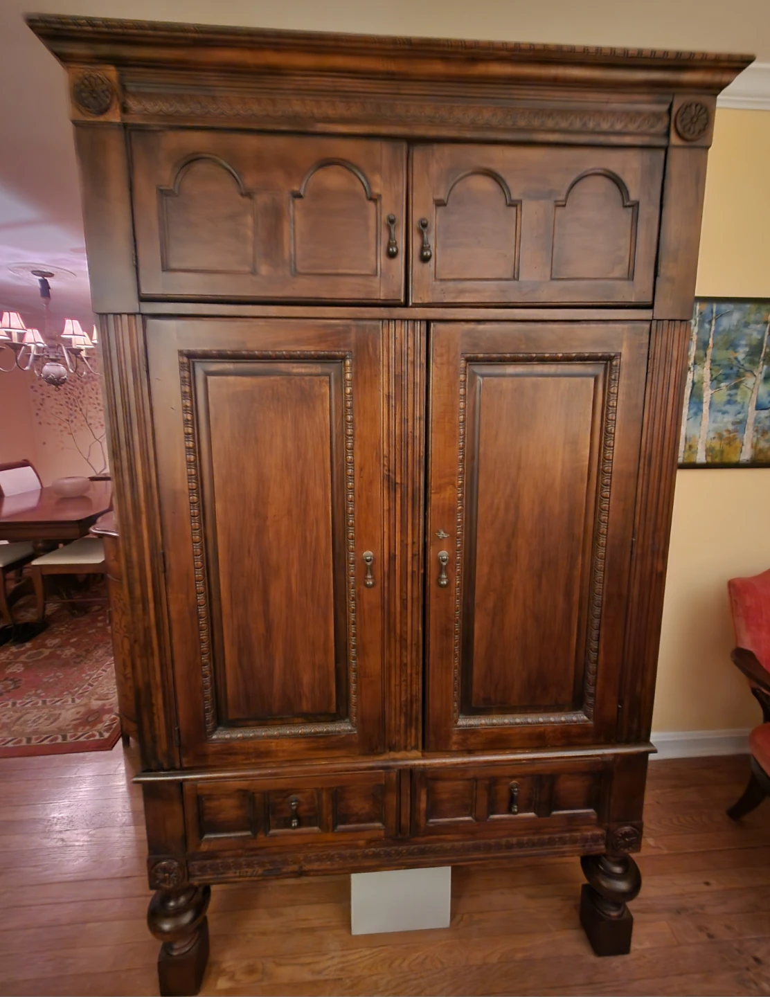Wooden Armoire Entertainment Center