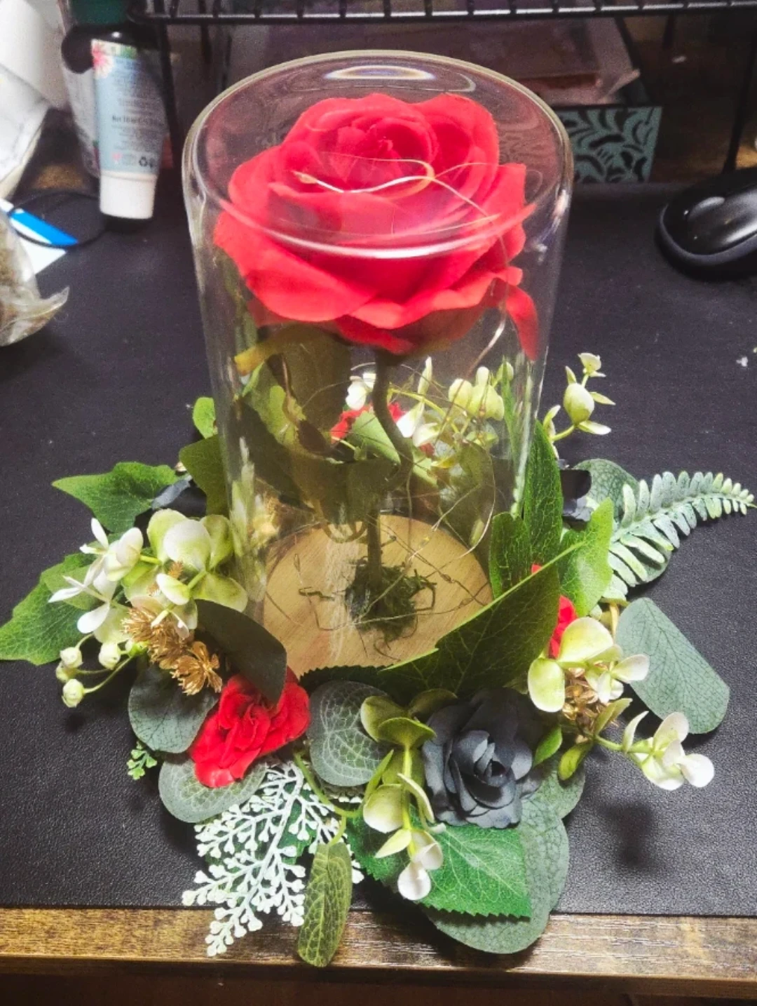 Enchanted Rose with Lights