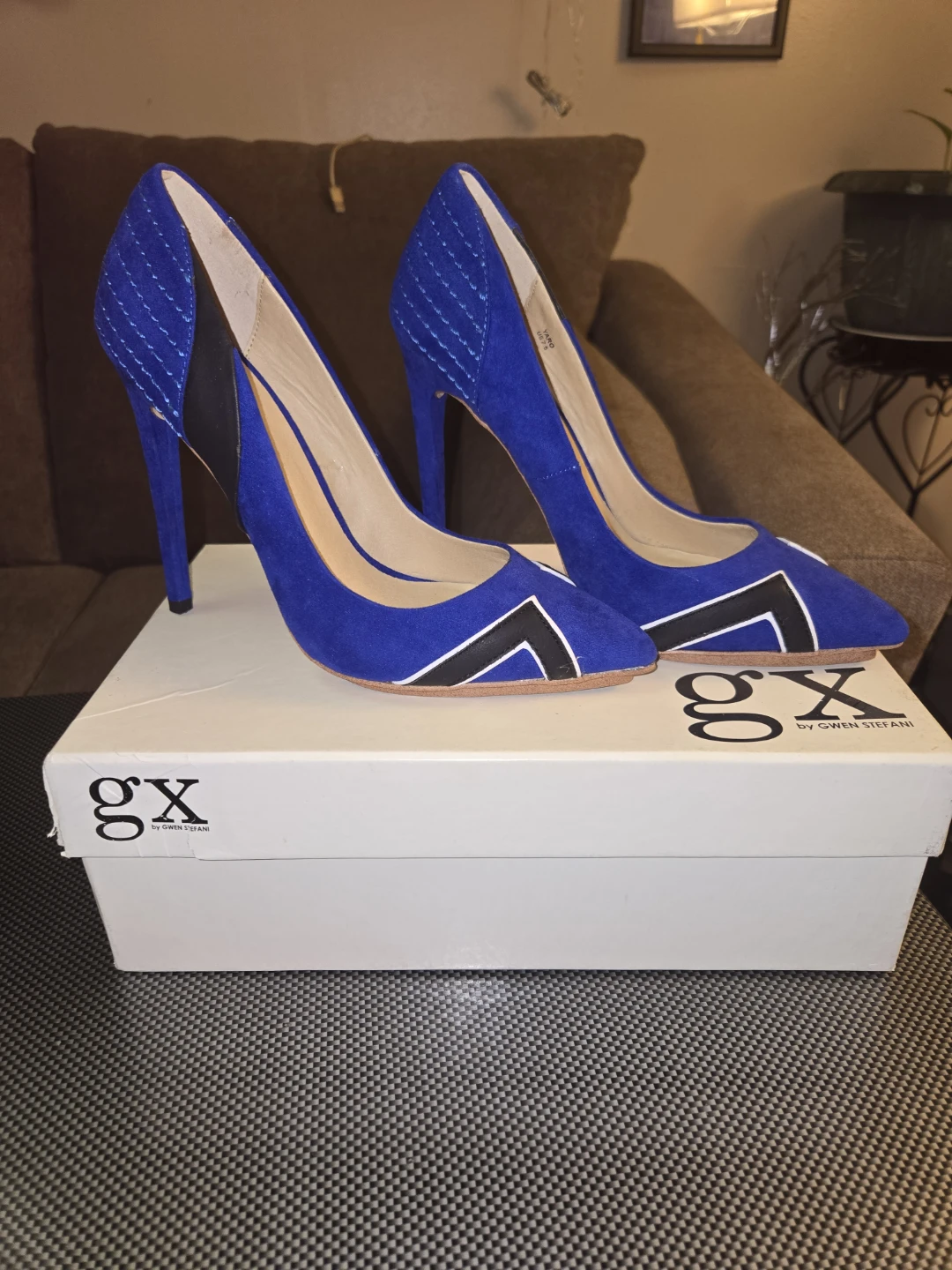 GX by Gwen Stefani Royal Blue Suede Heels