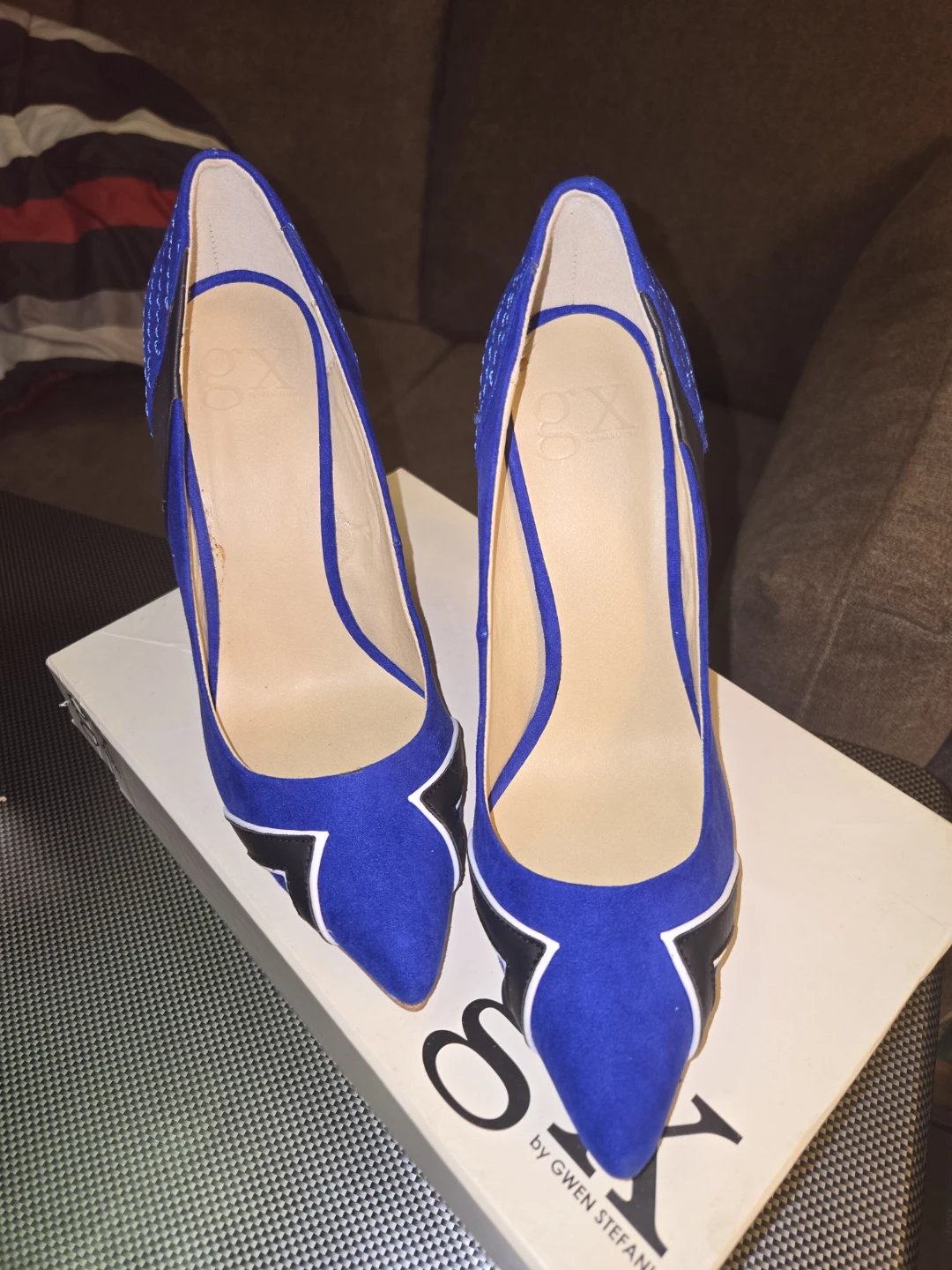 GX by Gwen Stefani Royal Blue Suede Heels - photo 4