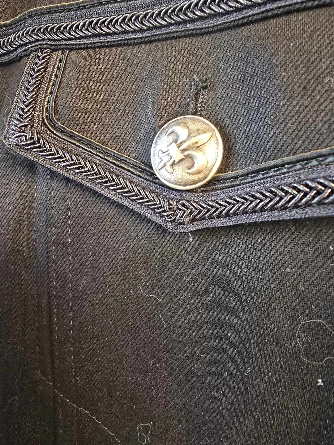 John Varvatos Black Denim Jacket Size 54 - photo 3