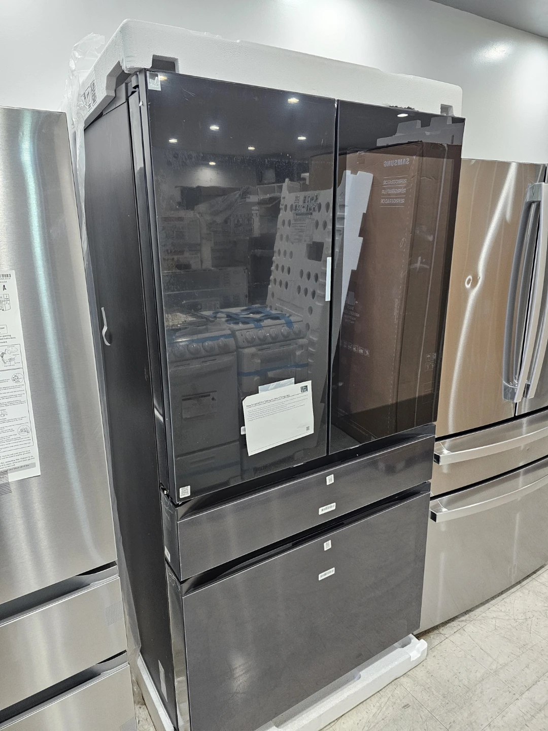 New Samsung Bespoke 36in black Stainless steel AI Refrigerator