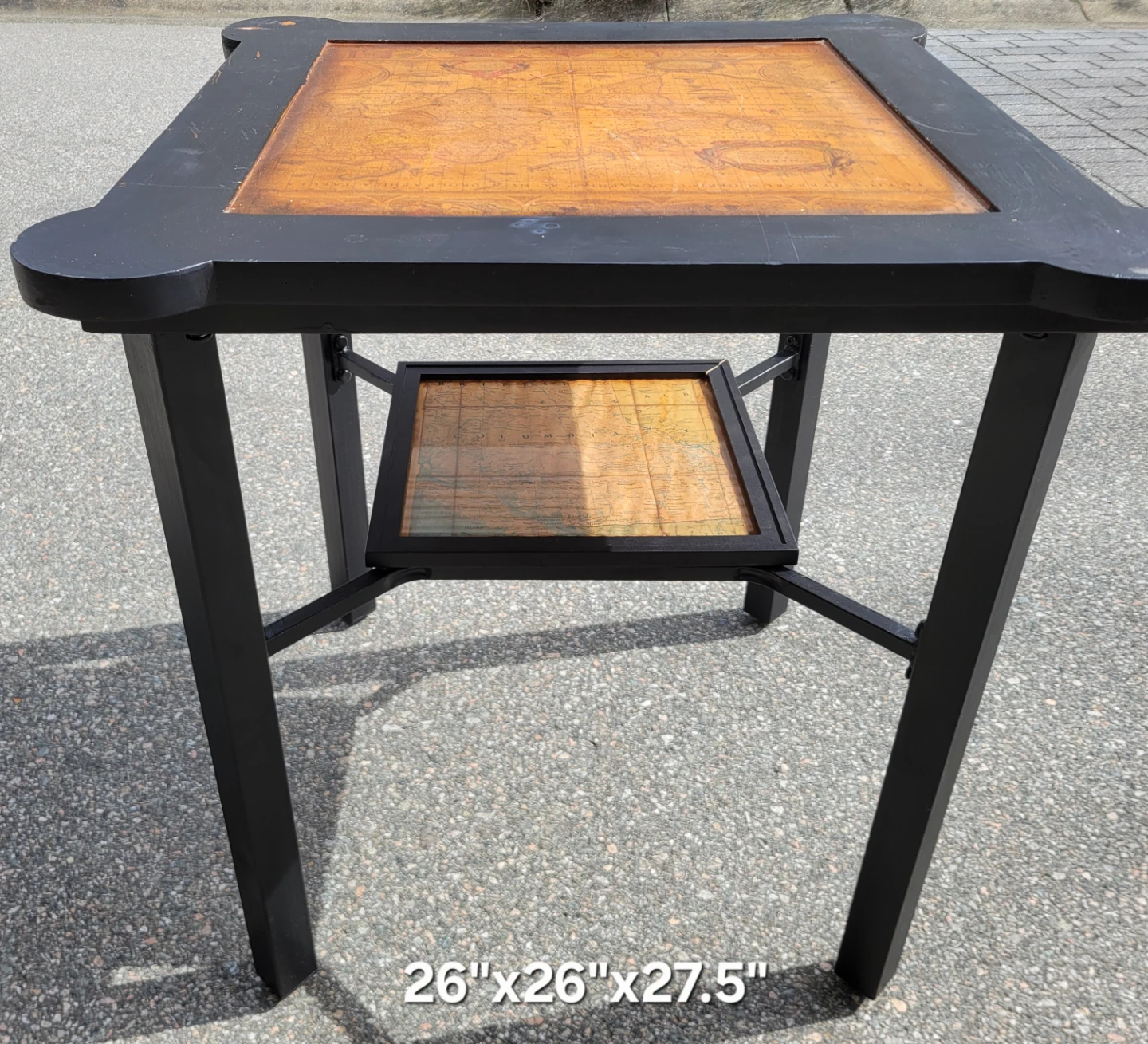 Unique Vintage World Map Table. BC Local Map Shelf - photo 2