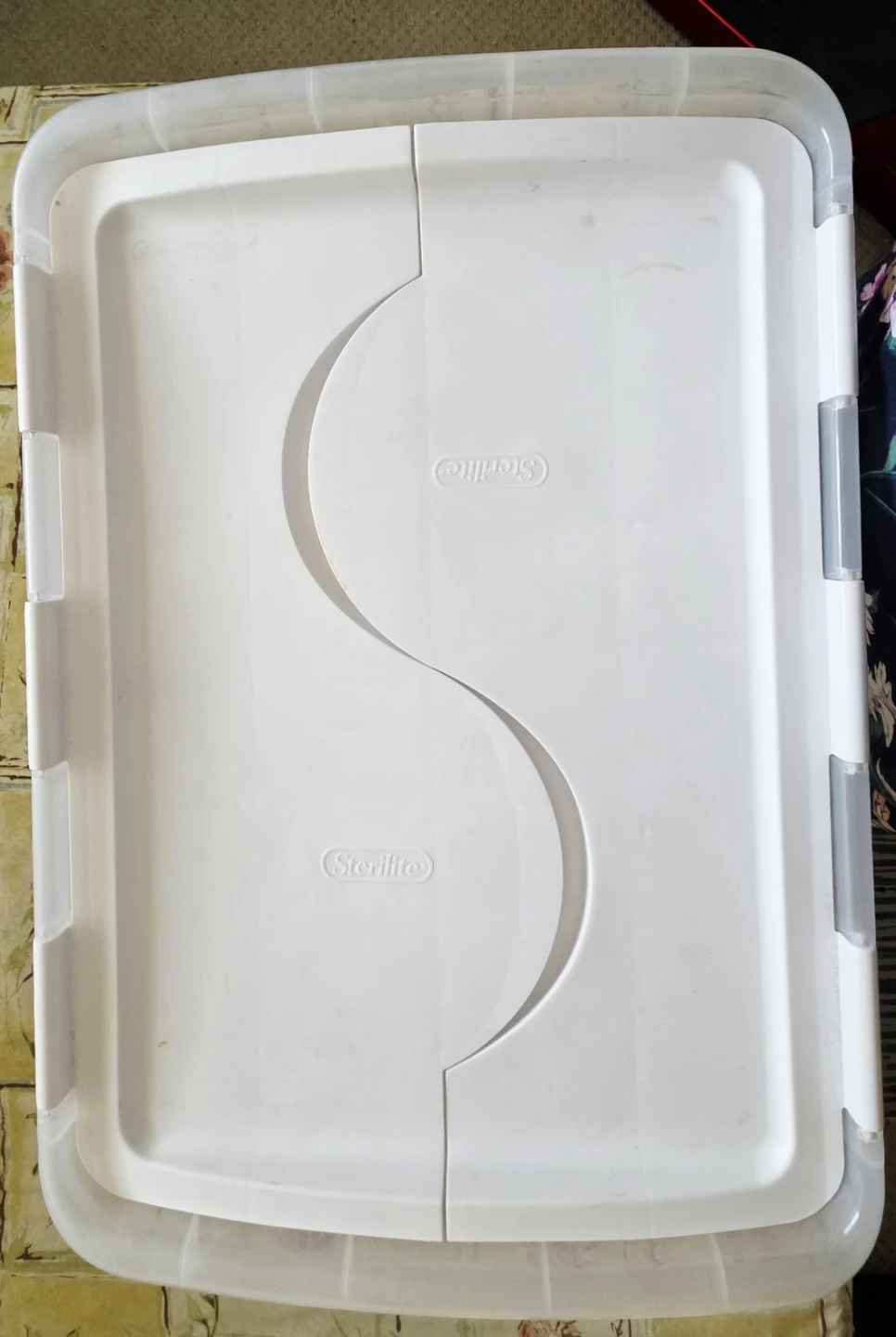 Sterilite 45L Clear Storage Bin with Lid (9 boxes available) - photo 2