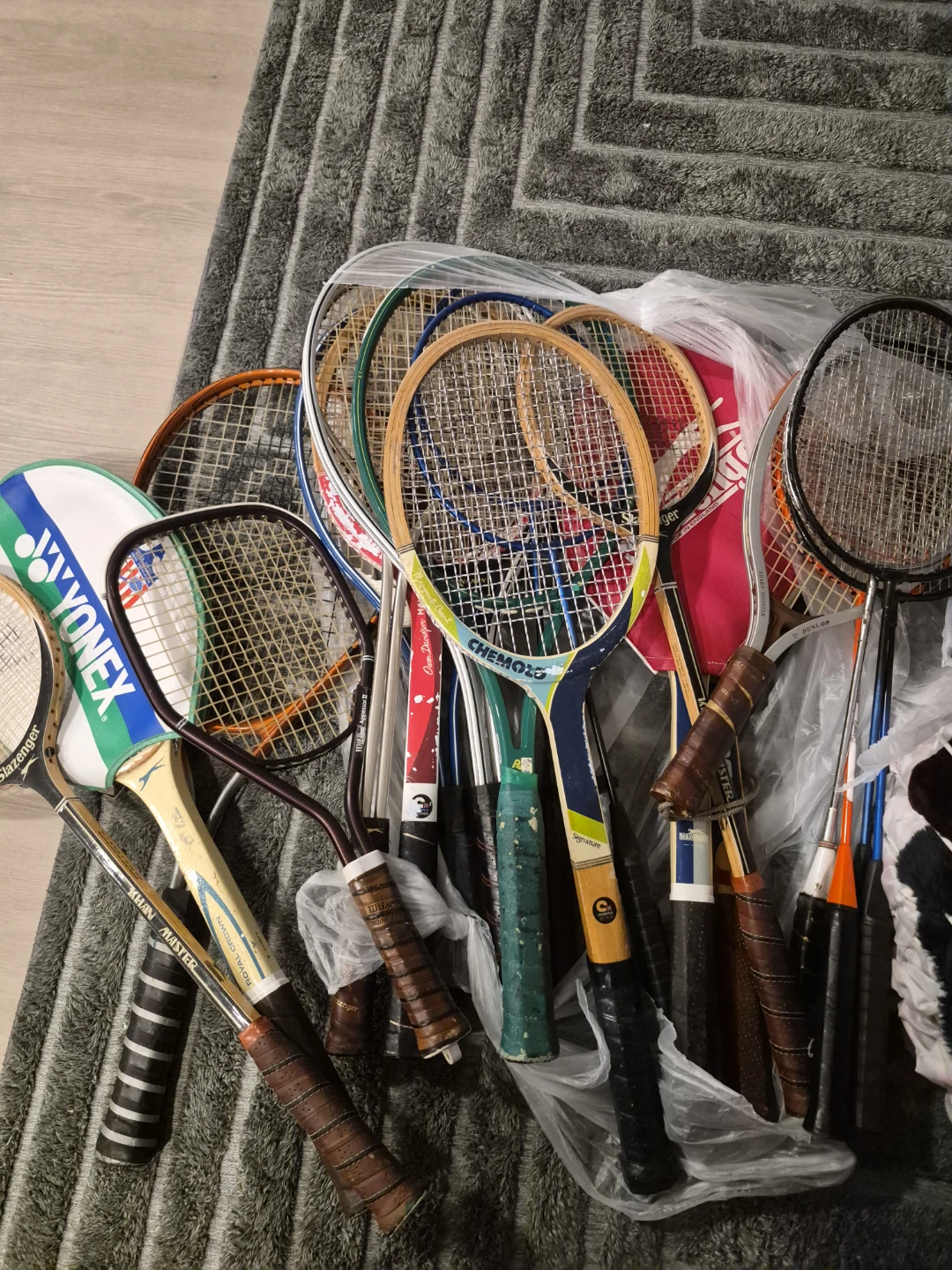 Assorted Vintage Tennis and Badminton Rackets - photo 2