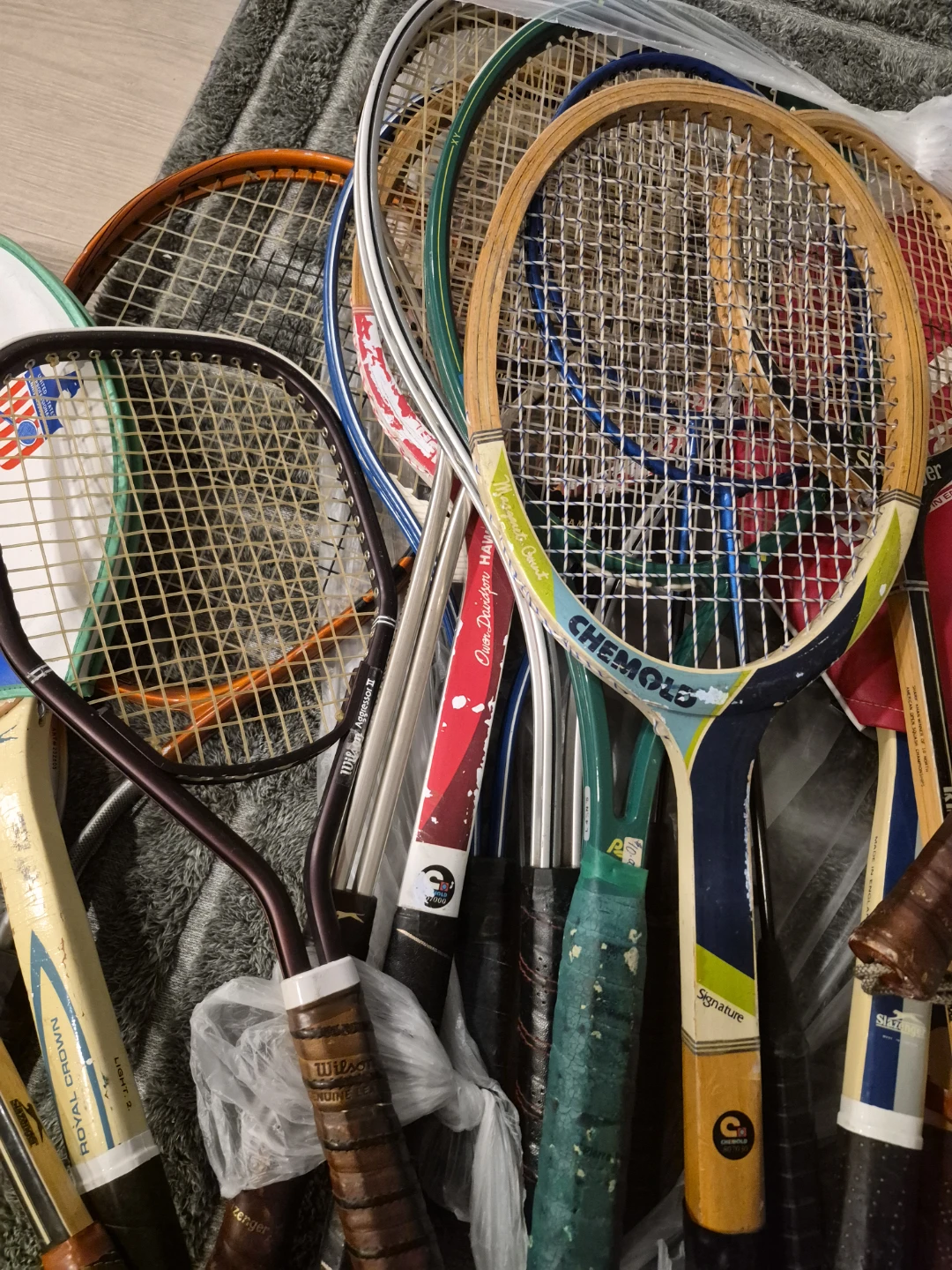 Assorted Vintage Tennis and Badminton Rackets - photo 4