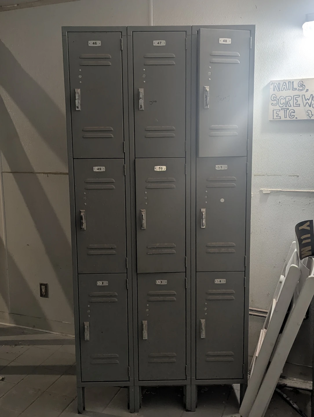 Uline Three Tier Lockers - 3 Wide