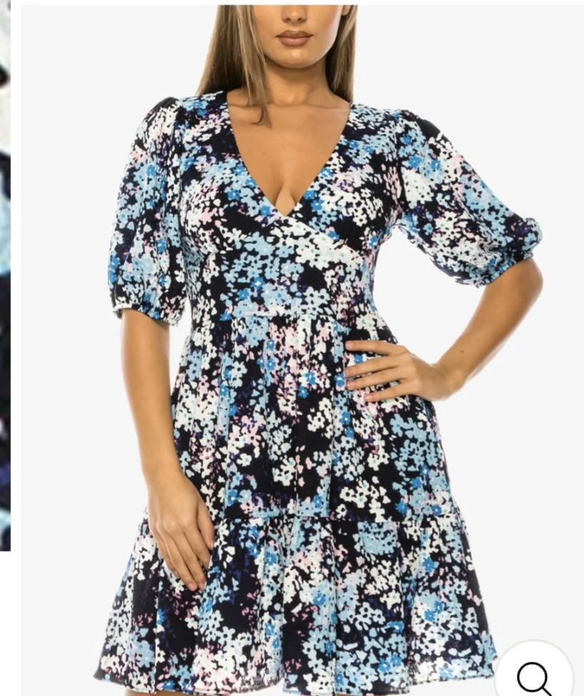 B. Darlin Floral Print Dress Size 7/8 - photo 3