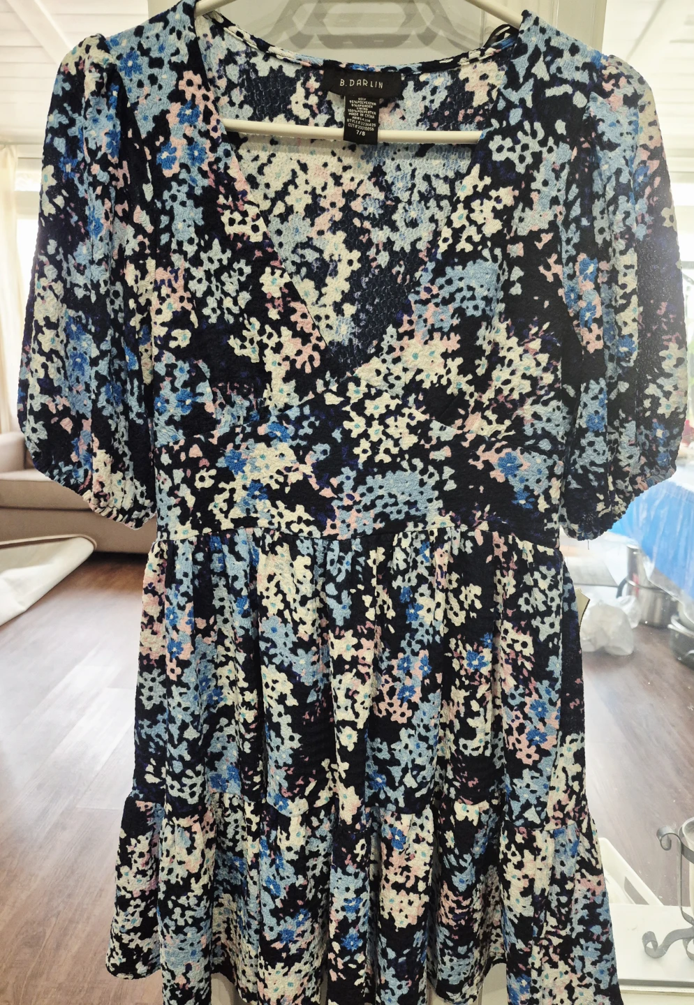 B. Darlin Floral Print Dress Size 7/8 - photo 4