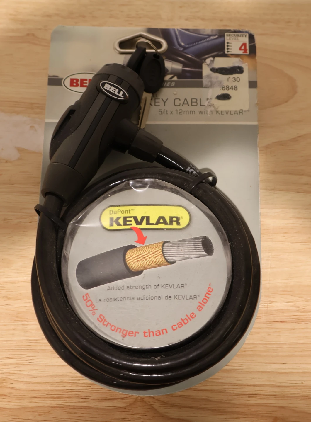 Bell Key Cable Lock 5ft x 12mm with KEVLAR