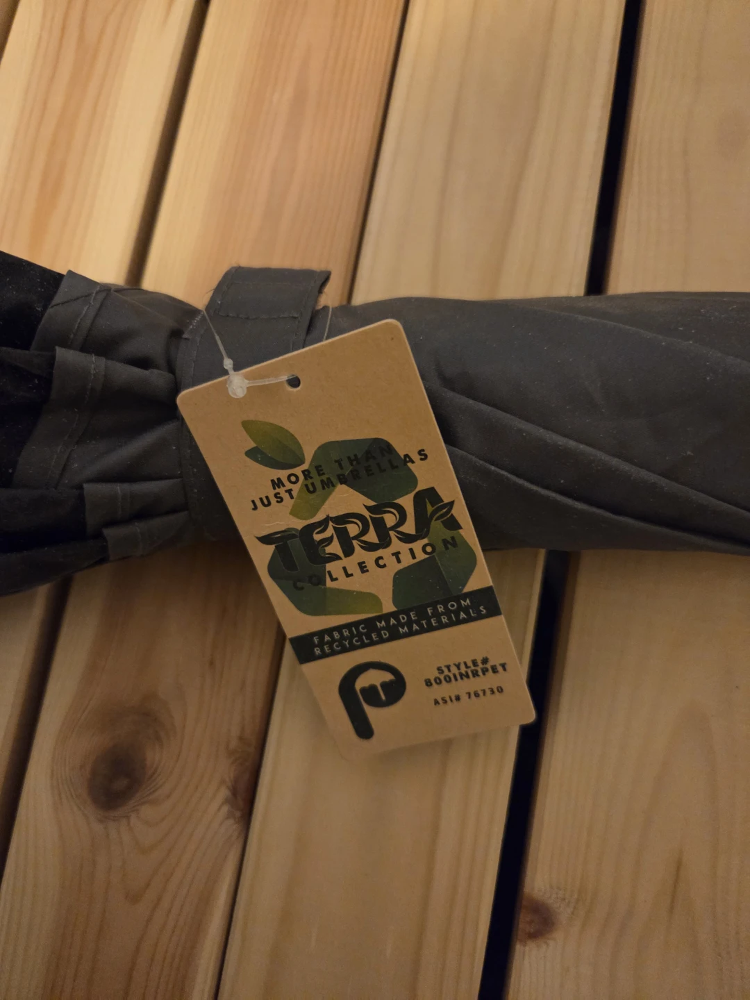 Terra Collection Umbrella - Grey, Made from Recycled Materials - photo 2
