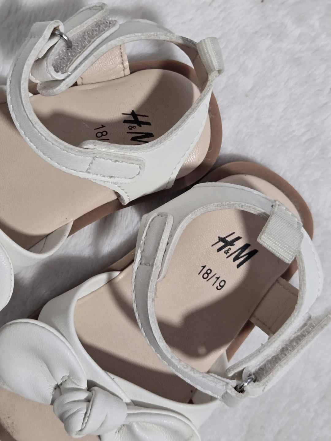 H&M White Bow Sandals Size 18/19 - photo 3