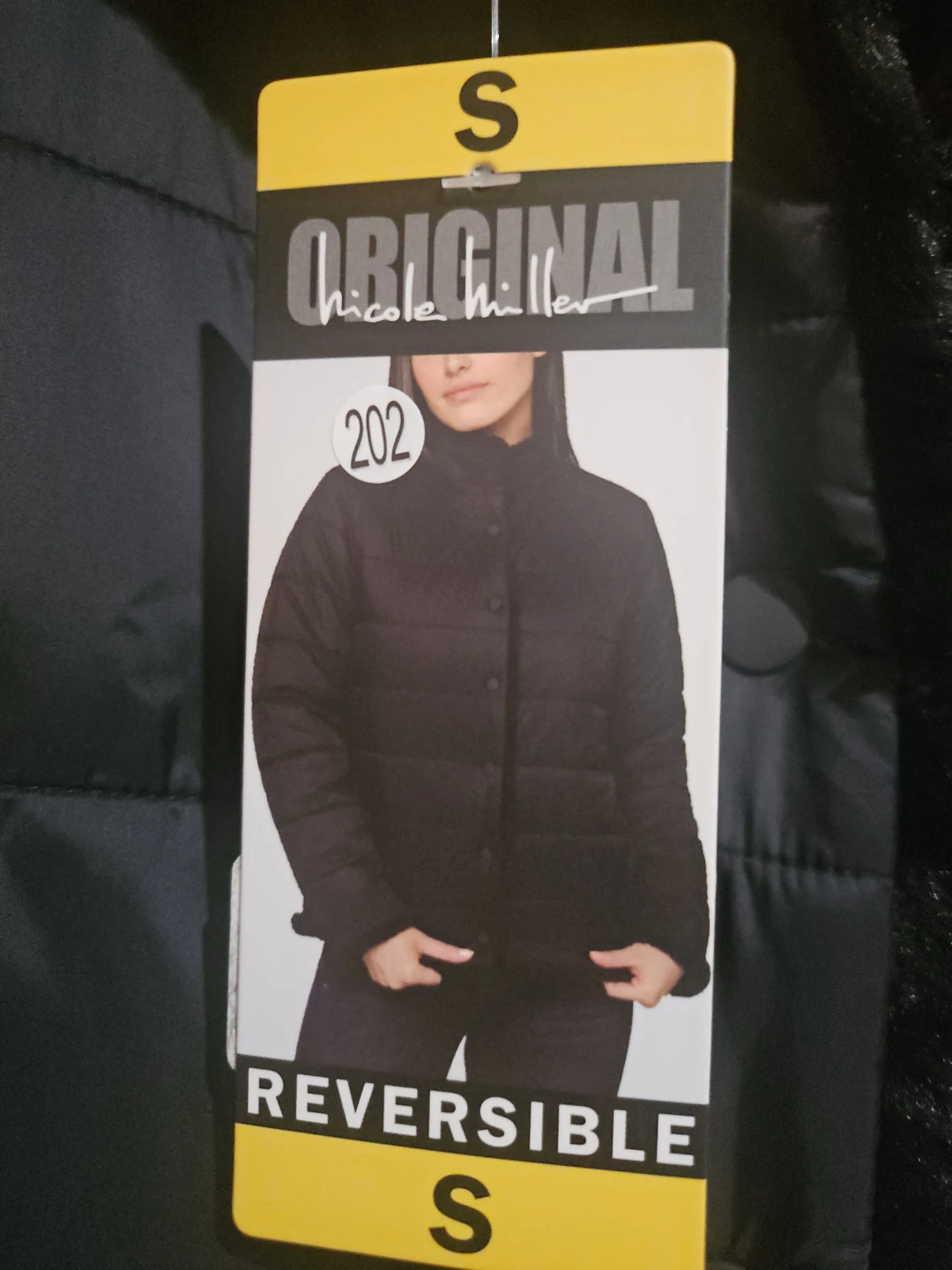 Nicole Miller Black Reversible Puffer Jacket - Size S - photo 2