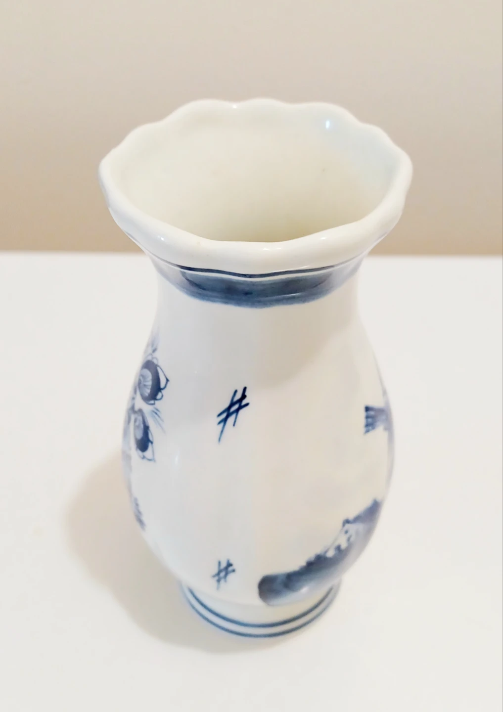 Vtg Montagne Delft Vase - photo 3