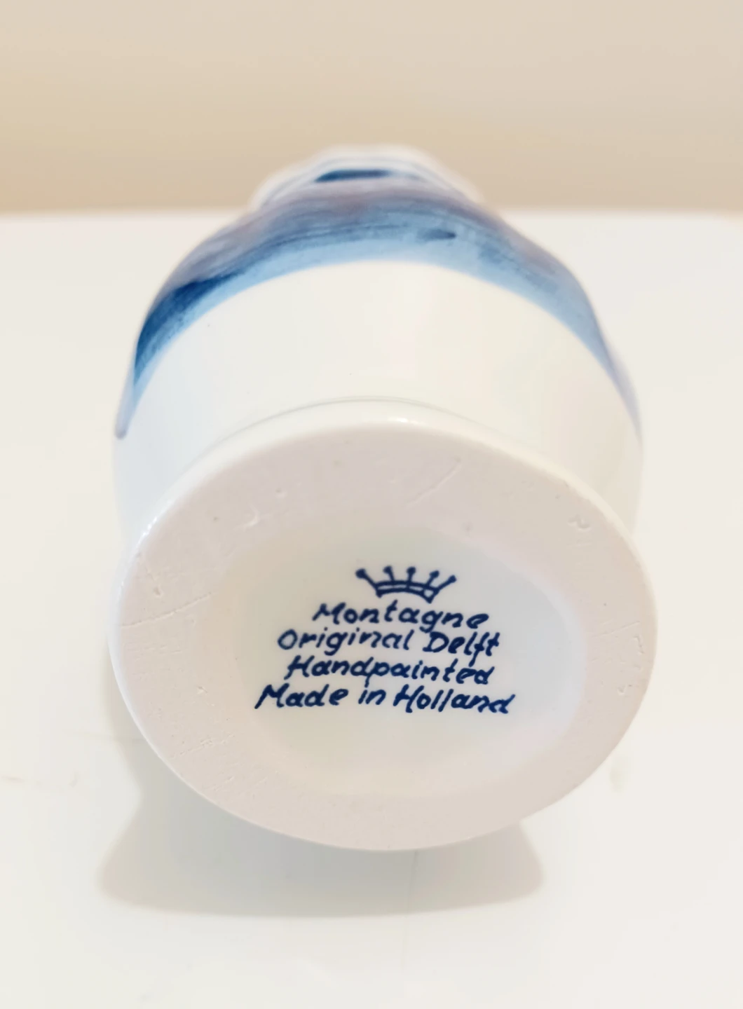 Vtg Montagne Delft Vase - photo 4