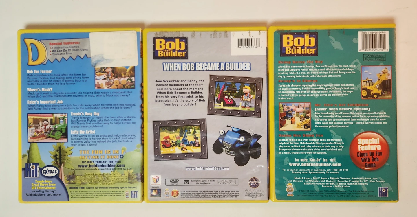 Set Of 3 Bob The Builder Dvd's - photo 2