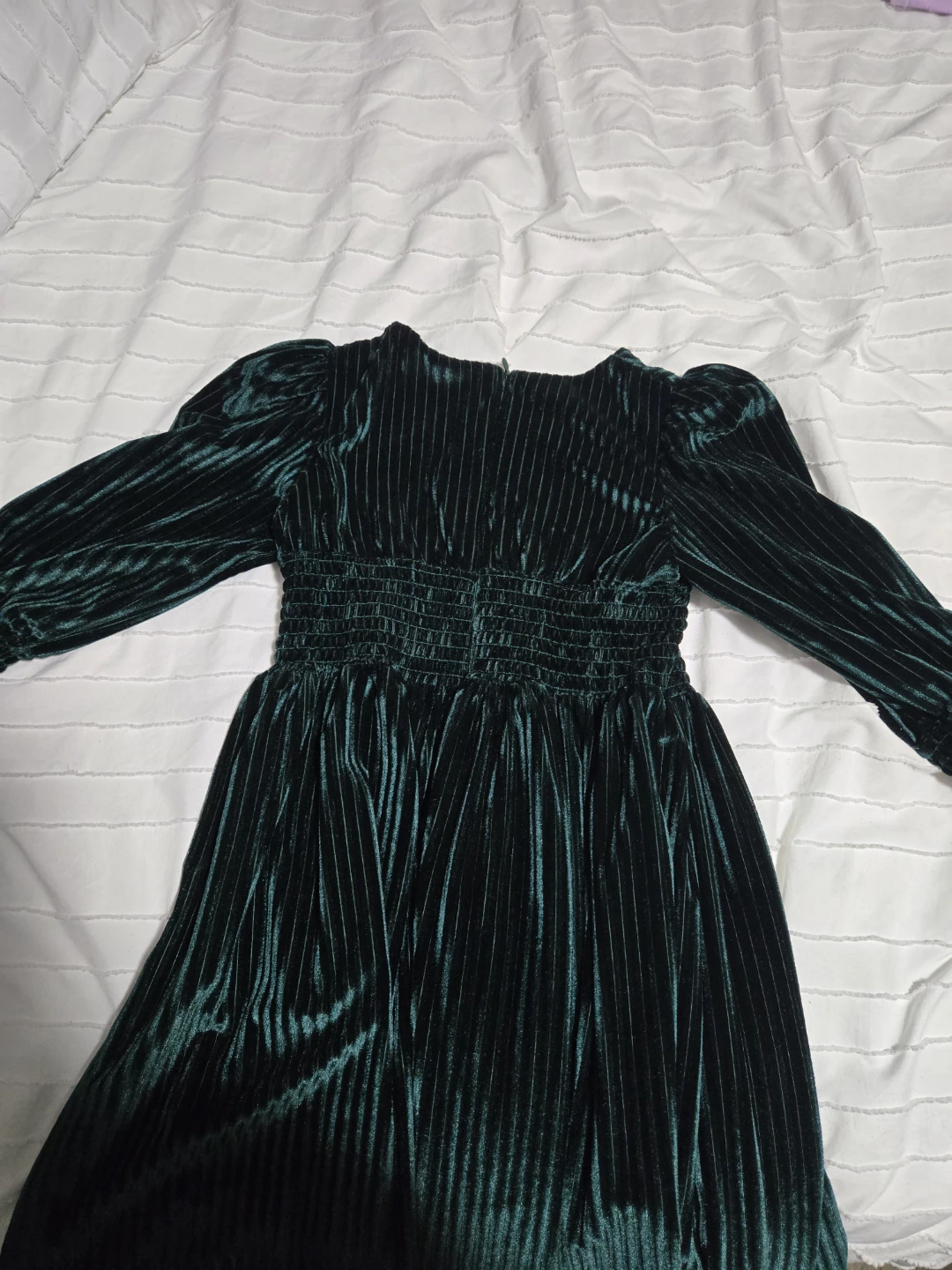 Emerald Green Velvet Dress - photo 2