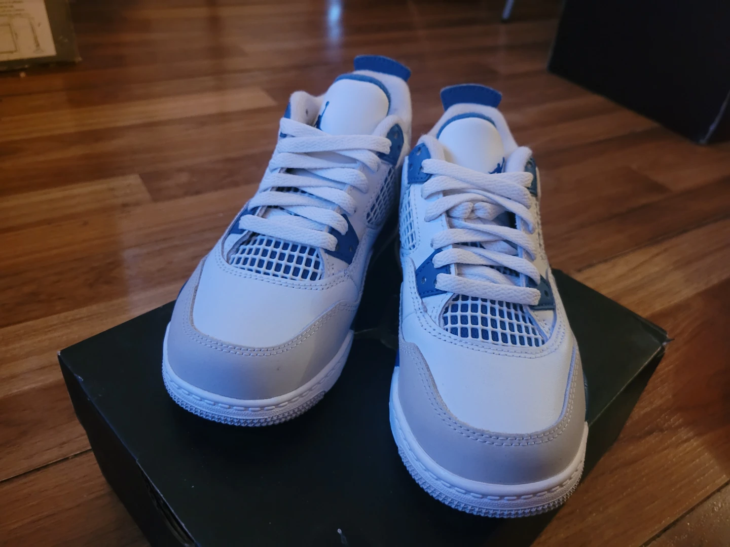 Children's Nike Air Jordan 4 White/Blue - photo 2
