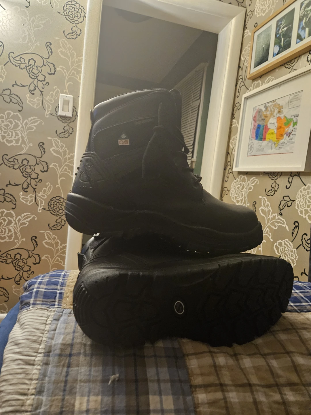 Brand new never worn size 12 Black Work Boots
