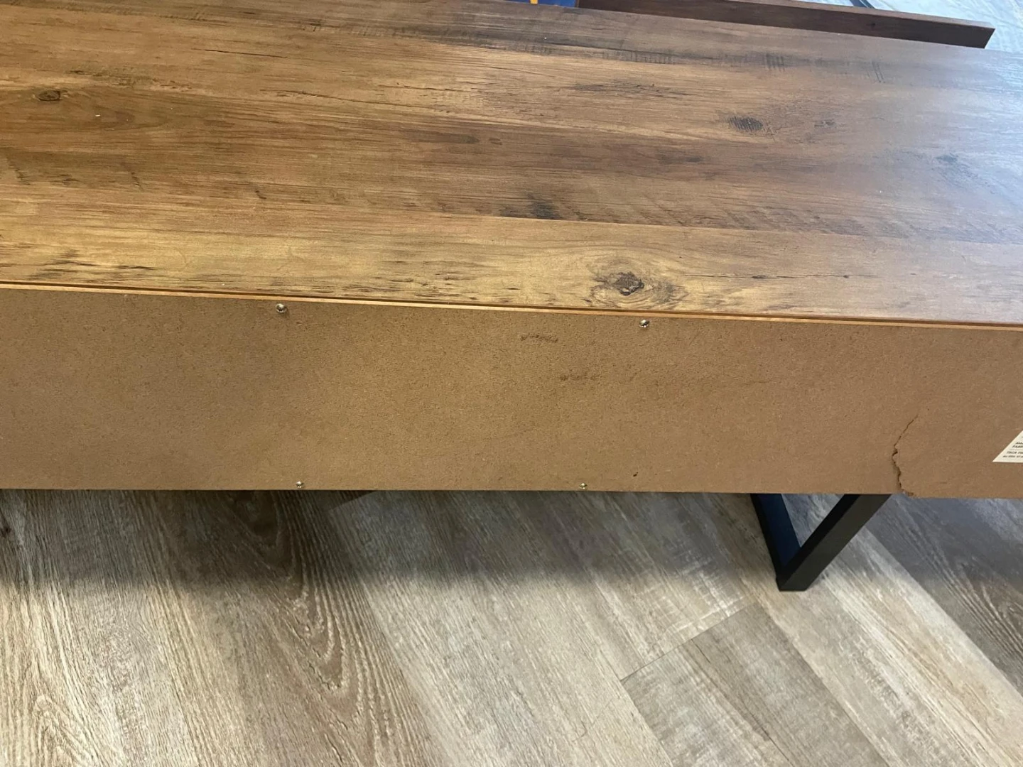 Brown Wood Console Table with 3 Drawers - photo 2