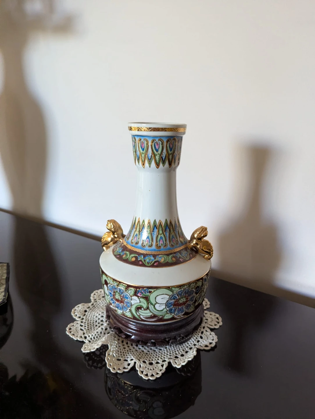 Decorative Ceramic Vase with Gold Accents - photo 3