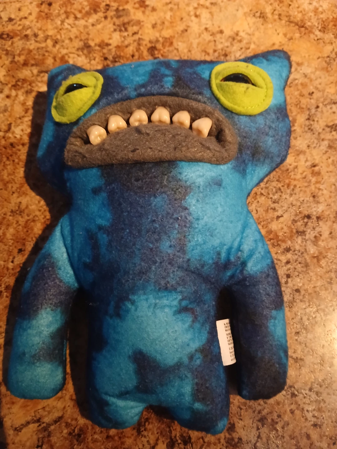 Blue Camo Monster Plush with Teeth fuggler