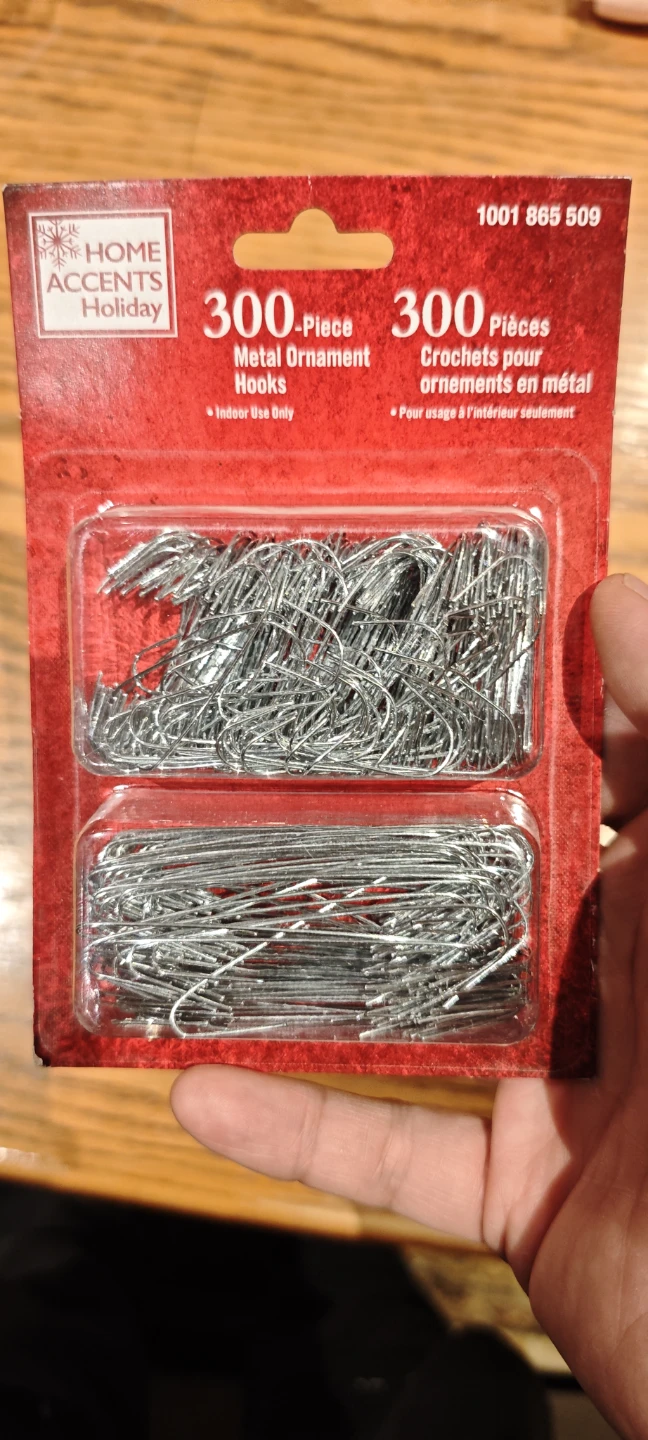 300-Piece Metal Ornament Hooks - Home Accents Holiday