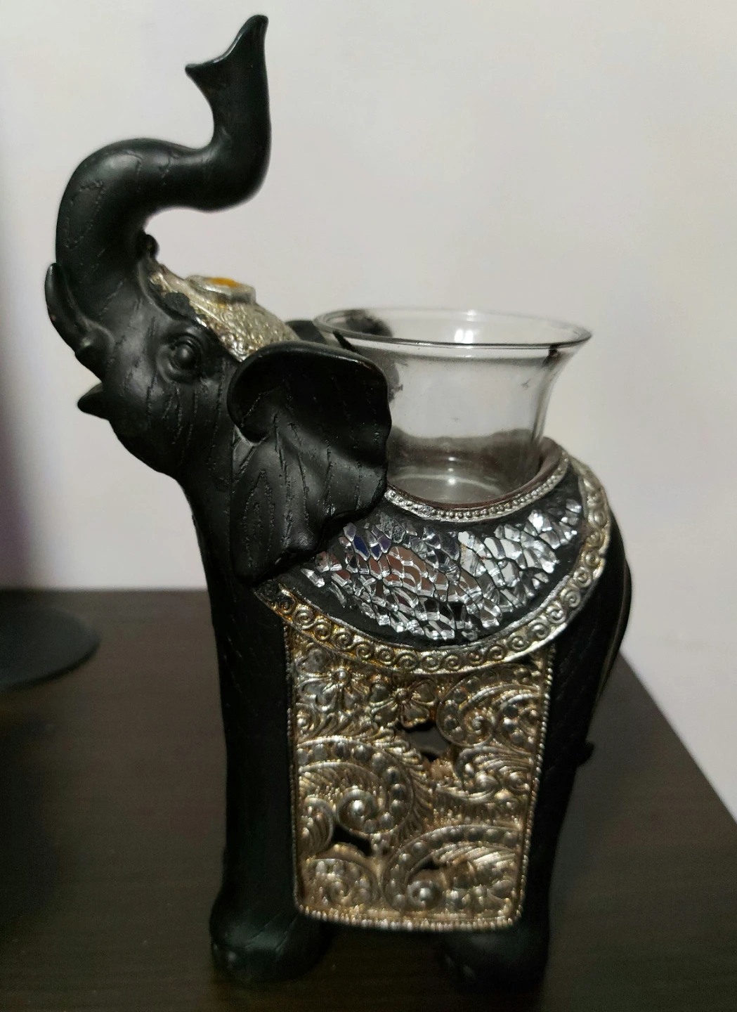 Black Elephant Votive Candle Holder - photo 3