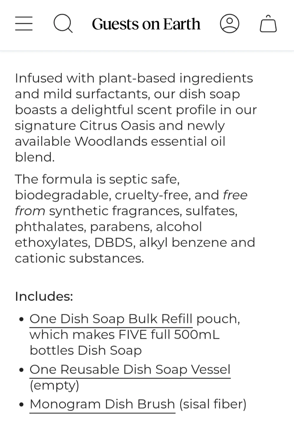 New Guests on Earth Dish Soap Starter Kit with a reusable vessel - photo 3