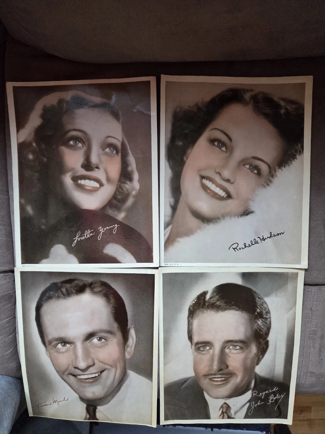 4 Vintage Prints Hollywood Star Photos Lot