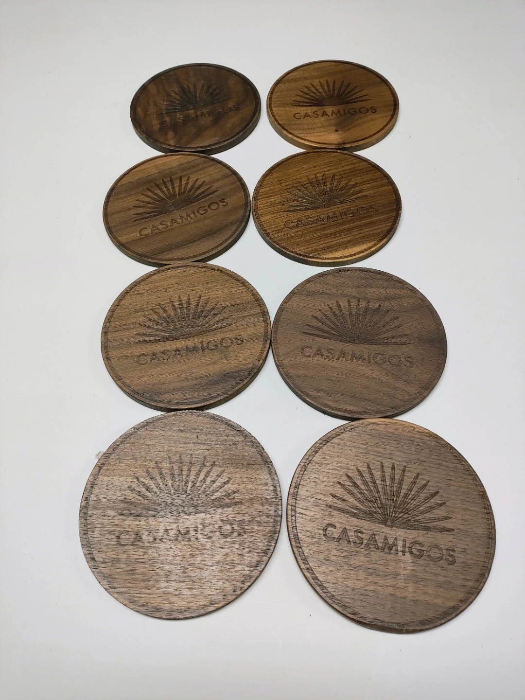 Set of 8 Casamigos Wooden Coasters