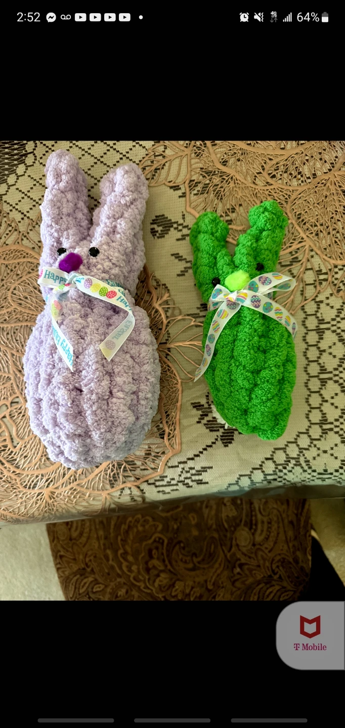Handmade Chunky Knit Easter Bunny Stuffed Animals - photo 3