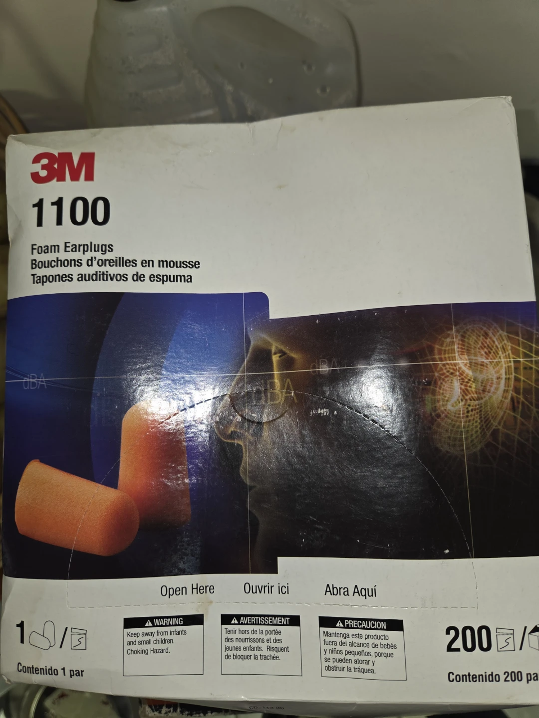 3M 1100 Foam Earplugs - 250 to 275 Count