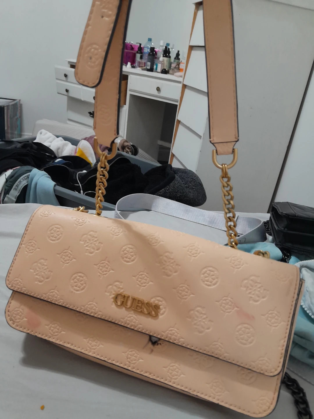 🌱Guess Pink Embossed Shoulder Bag - photo 2