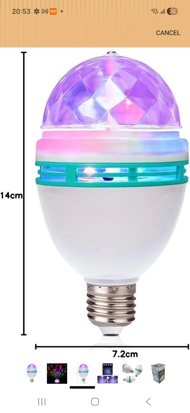 Karaoke Disco Party Light E27 3W LED Full Color - photo 5