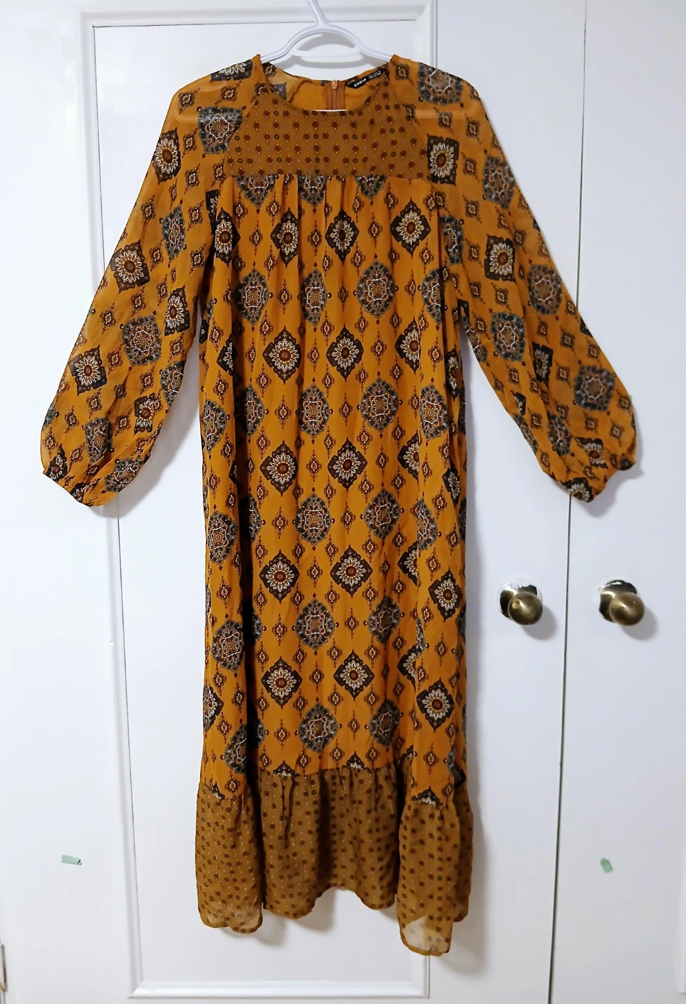 SHEIN Women's Medium Bohemian Print Long Dress