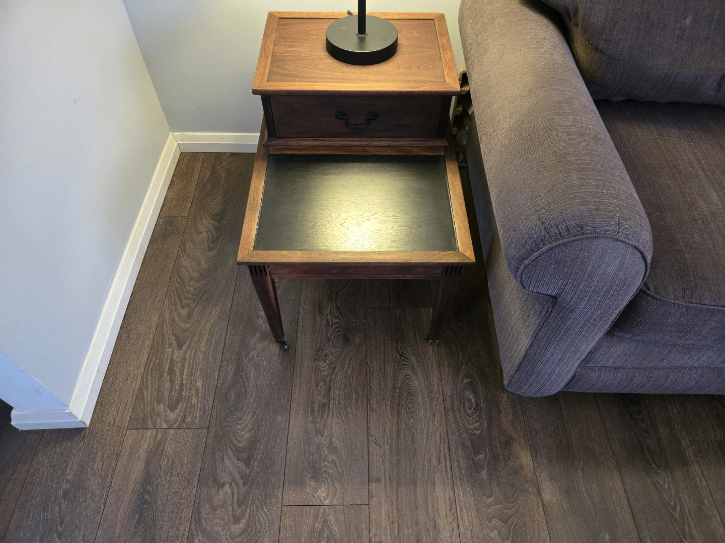 Vintage Wood Coffee Table with Drawer - photo 3