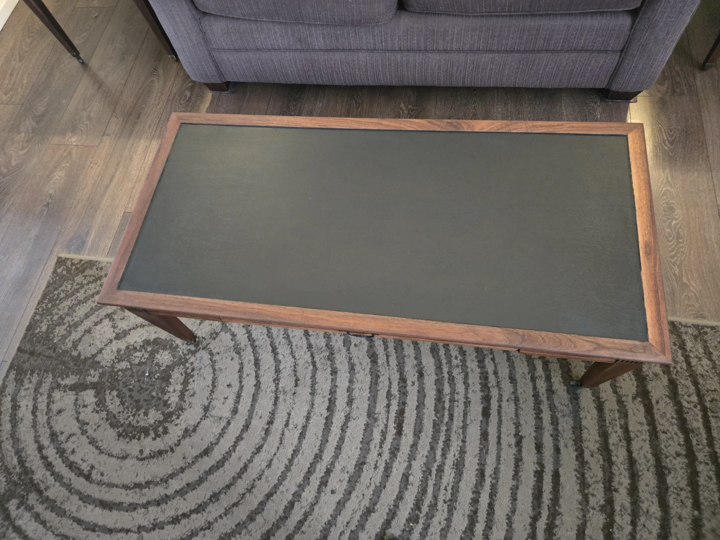 Vintage Wood Coffee Table with Drawer - photo 4