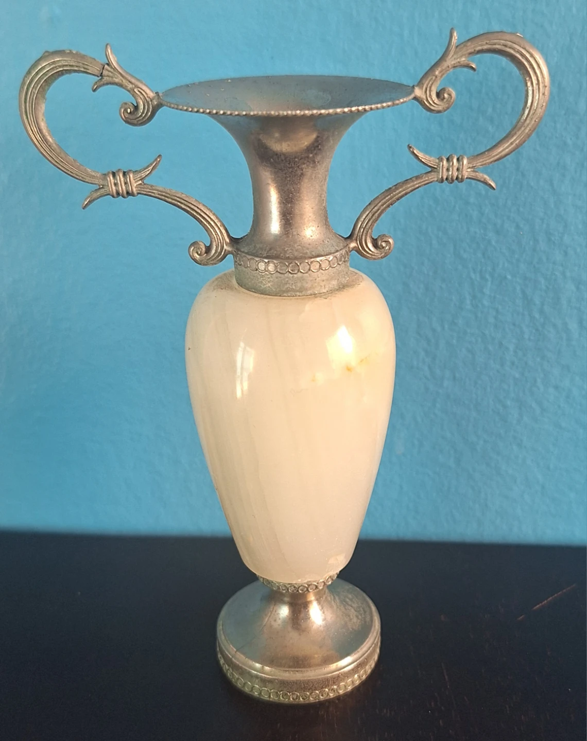Vintage Decorative Alabaster Small Vase