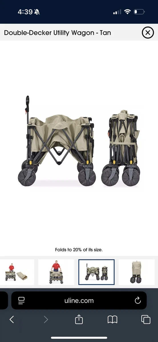 Uline Double Decker Utility Wagon - Tan - photo 3