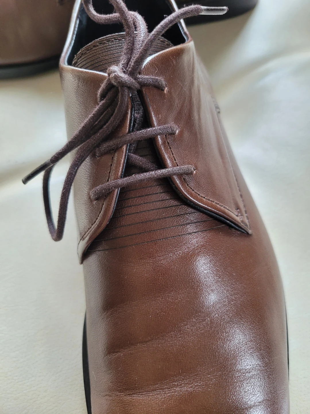 Hugo Boss Brown Leather Lace-Up Dress Shoes - photo 3