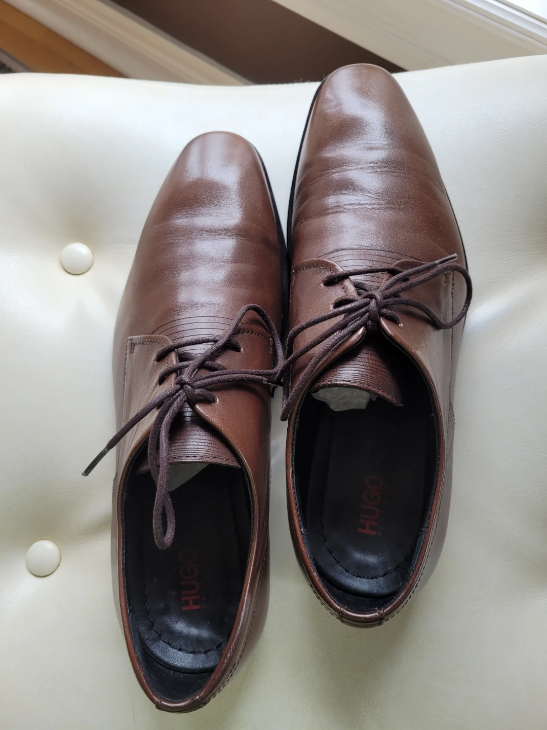 Hugo Boss Brown Leather Lace-Up Dress Shoes - photo 5