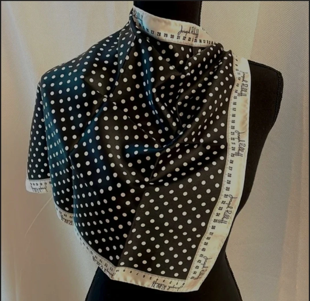 Joseph Ribkoff Black & White Polka Dot Scarf